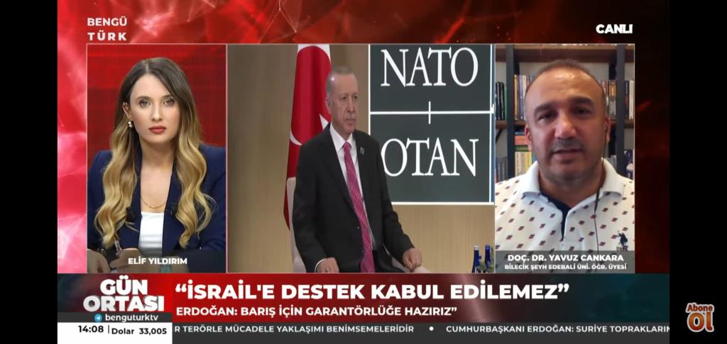 12.07.2024 Tarihli BengüTürk TV Yayınında NATO Zirvesi'ni değerlendirdi.